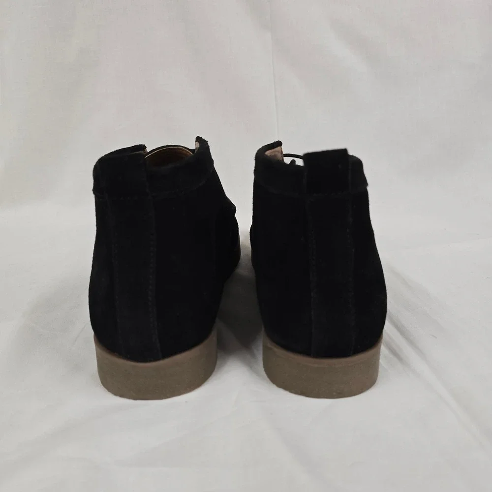 Find Mens Black Suede‎ Chukka Boots Moc Toe Gum Crepe Sole Ankle Boots Lace Up